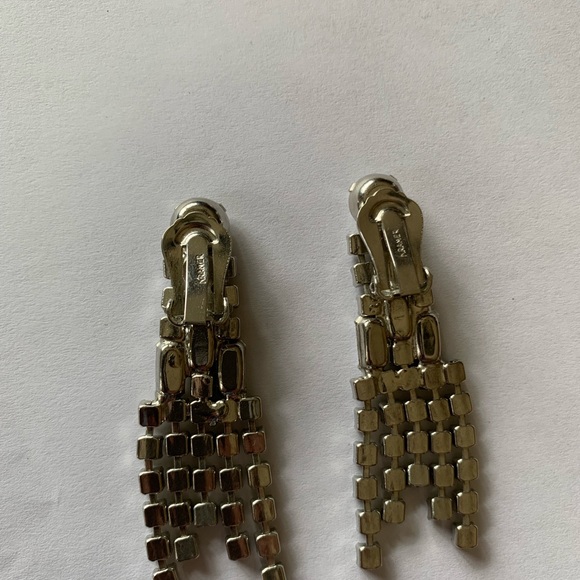 Vintage Rhinestone Earrings 1960 Kramer. - Picture 6 of 9